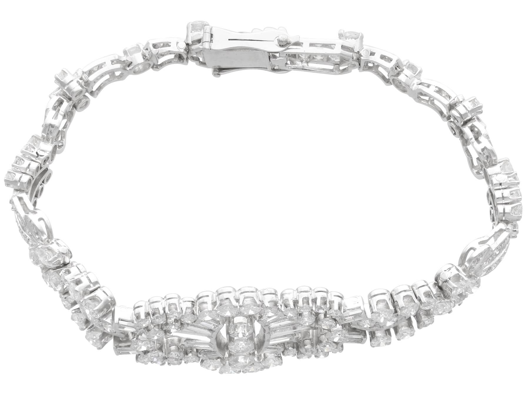 Old European Cut Antique 10.99 Carat Diamond and Platinum Bracelet Circa 1930 For Sale