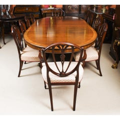 Antique Regency Revival Dining Table & 12 Chairs 19th C
