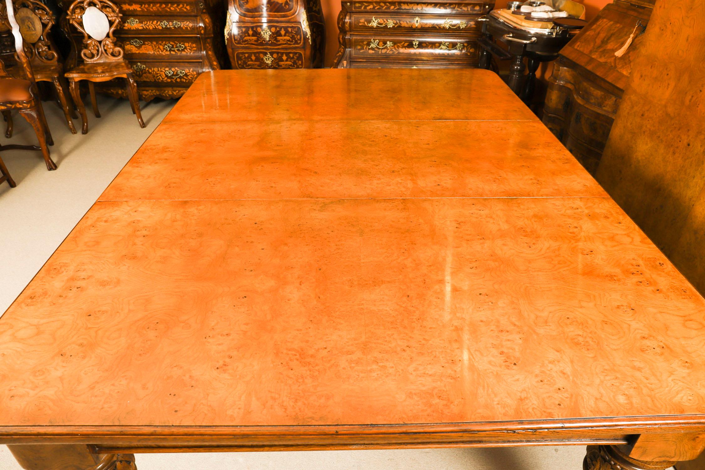 Antique 10ft Victorian Pollard Oak Extending Dining Table 19th Century For Sale 5