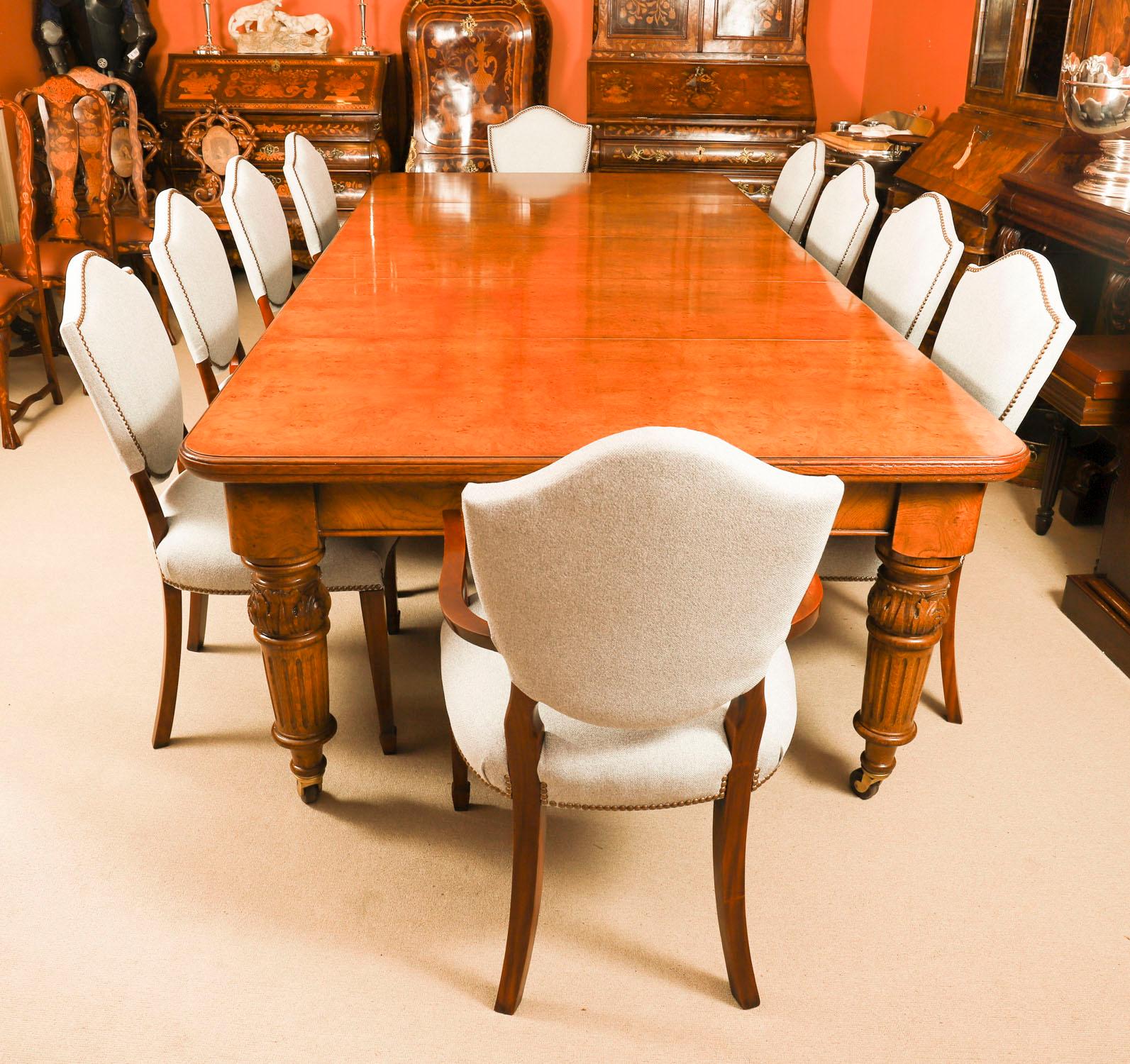 Hand-Crafted Antique 10ft Victorian Pollard Oak Extending Dining Table 19th Century For Sale