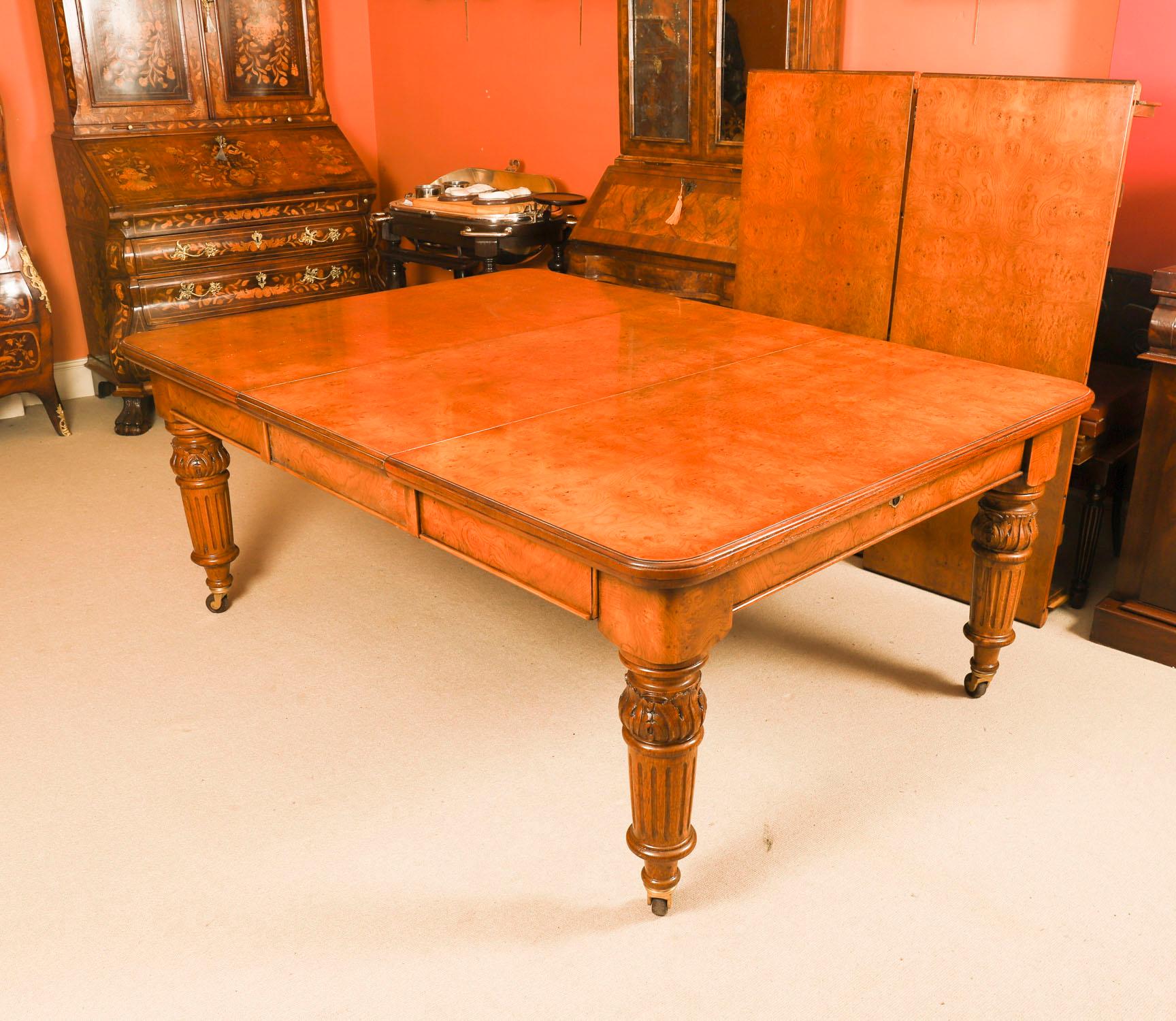 Brass Antique 10ft Victorian Pollard Oak Extending Dining Table 19th Century For Sale