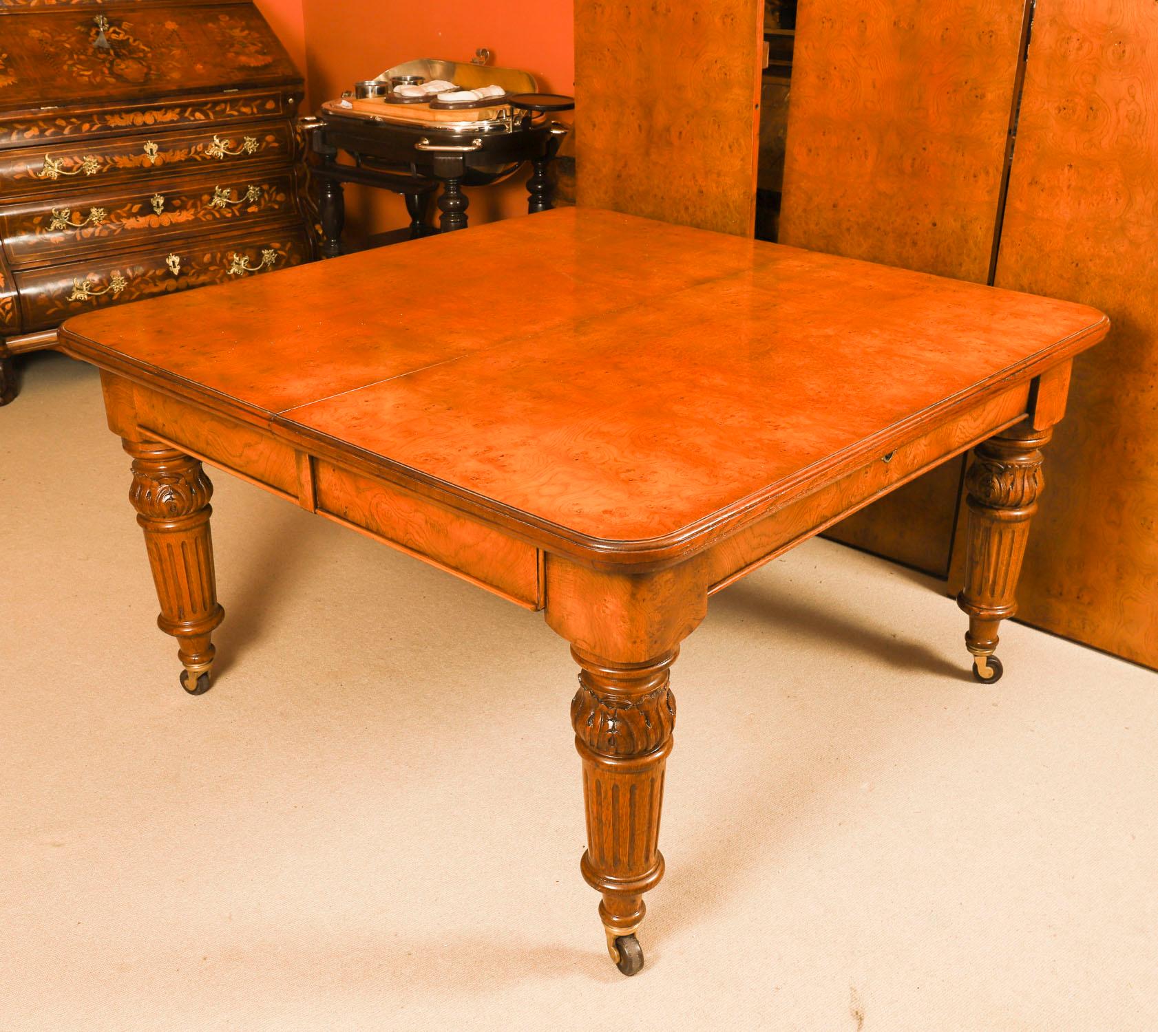 Antique 10ft Victorian Pollard Oak Extending Dining Table 19th Century For Sale 1
