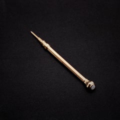 Antique 10K and 14K Yellow Gold Engine Turned Propelling Pencil