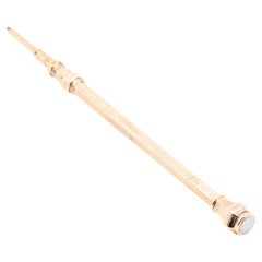 Antique 10K and 14K Yellow Gold Engine Turned Propelling Pencil
