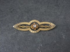Alfiler Broche Antiguo 10K Diamantes