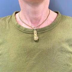 Antique 10k Gold Cigar Cutter Pendant 10k Gold Watch Chain Necklace