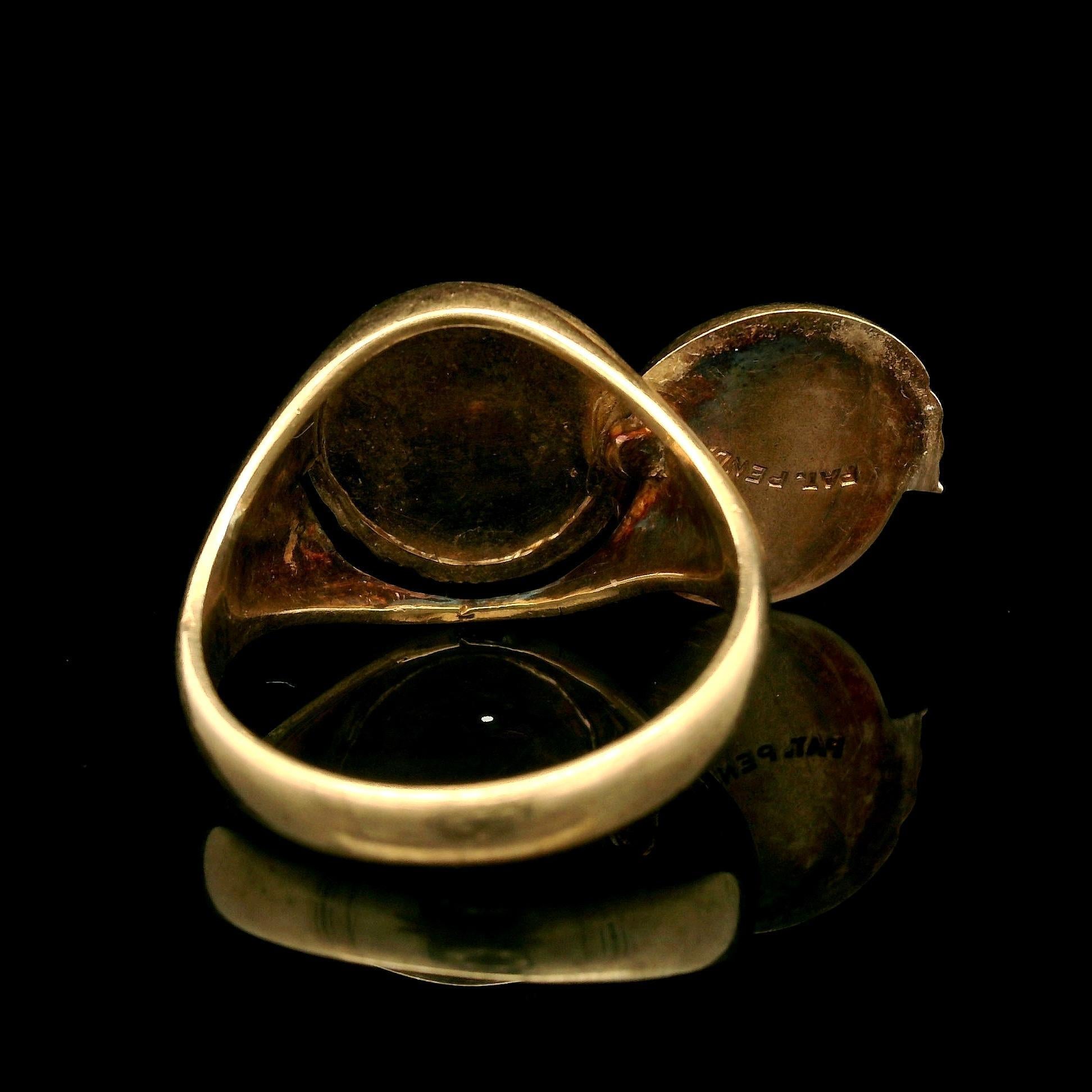Material: Solid 10k Yellow Gold
Weight: 7.44 Grams
Ring Size: 11.5 ( fitted on finger, please contact us prior to purchase with sizing inquiries)
Ring Width: 16.9mm (0.66