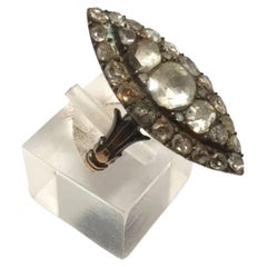 Antique Victorian Rose Cut Diamond Gold Ring