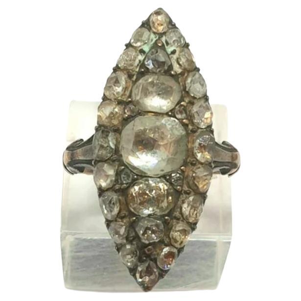 De las mujeres Antiguo Anillo Victoriano de Oro con Diamantes talla Rosa en venta
