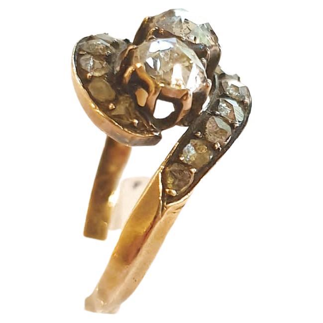 Antique Victorian Rose Cut Diamond Ring In Good Condition For Sale In Cairo, EG