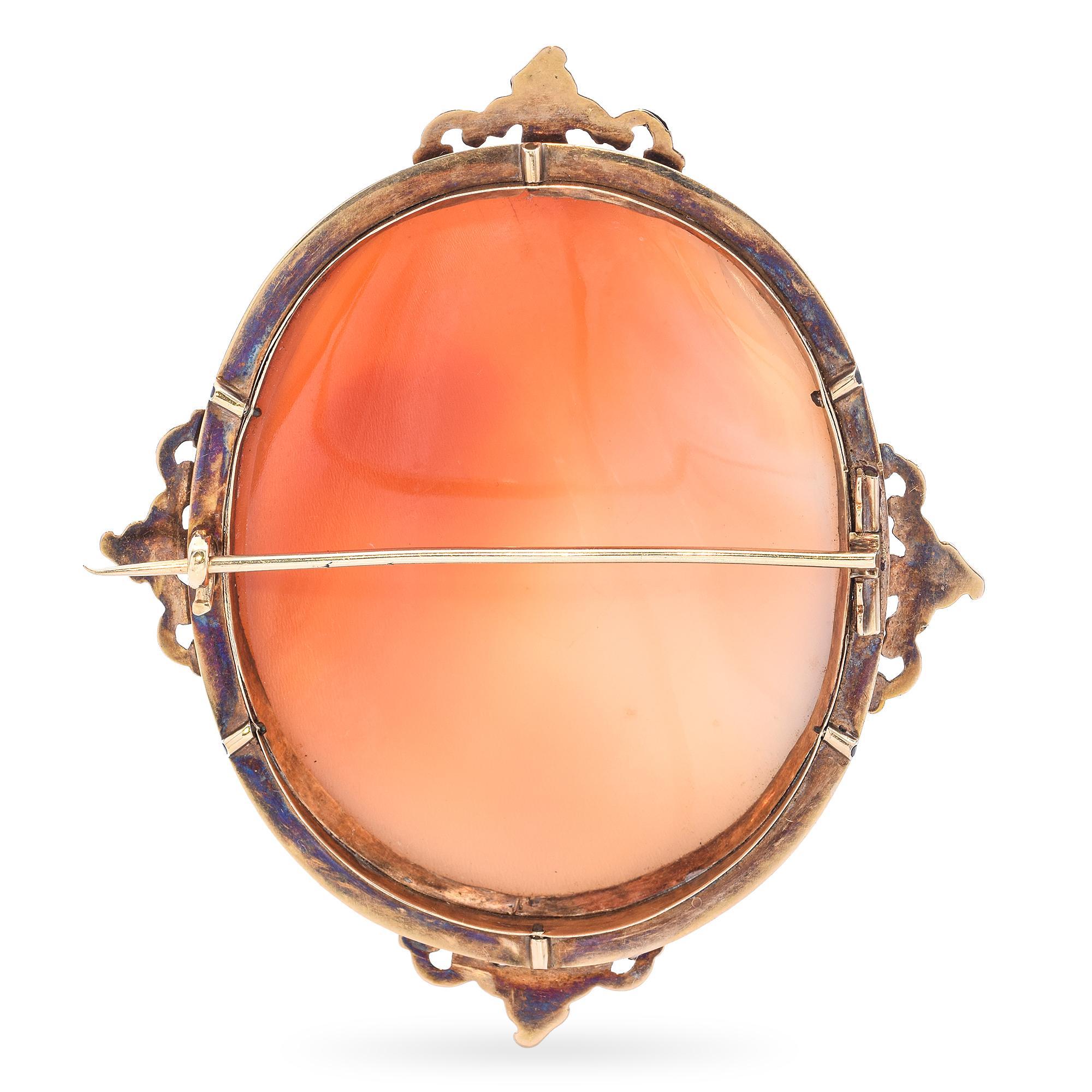 Women's Antique 10k Saint Playing Music Cameo Brooch For Sale
