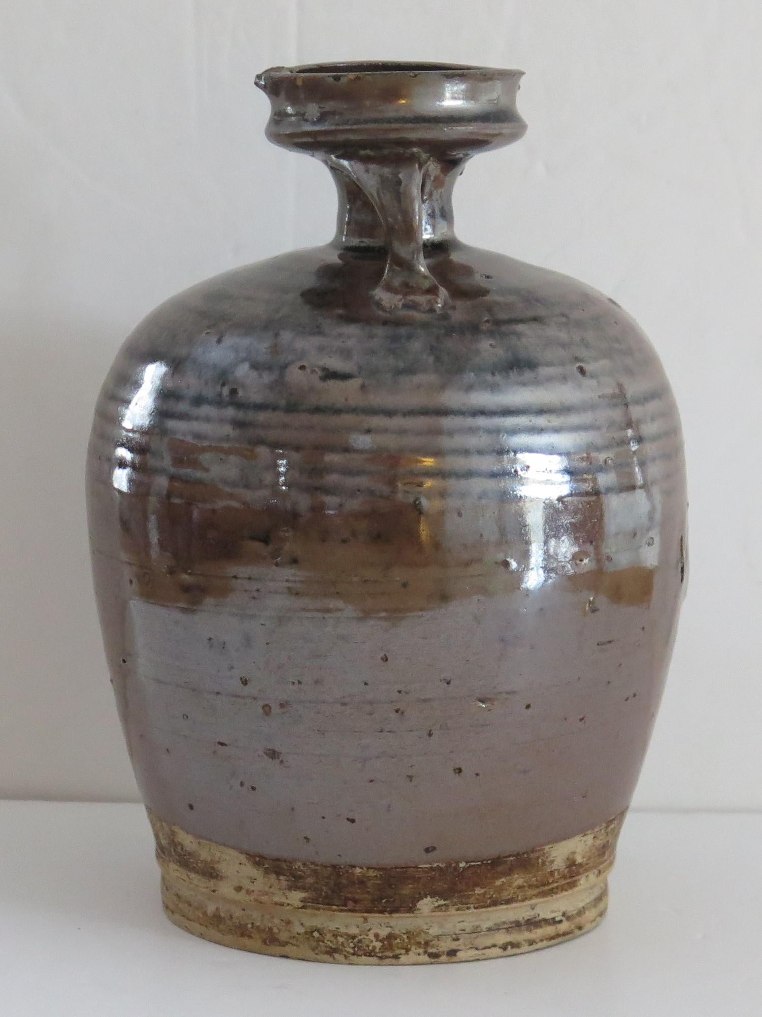 Medieval Antique 10th Century Chinese Wine Jar Northern Song Dynasty Stoneware