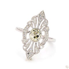 Antique 1.1 Carat Old European Cut Diamond Gold Ring