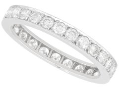 Vintage 1.10 Carat Diamond and Platinum Eternity Ring Circa 1935
