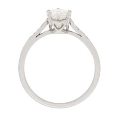 Art Deco 1.10ct Pear-Shaped Diamond Solitaire Ring, circa 1920s