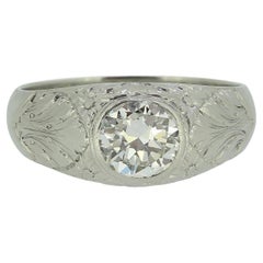 Bague ancienne en diamant de 1,10 carat Single Stone
