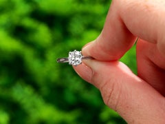 Antique 1.10 Carat Diamond Solitaire Engagement Ring in Platinum
