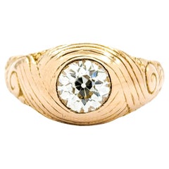 Vintage 1.10ct Diamond Ring In Yellow Gold