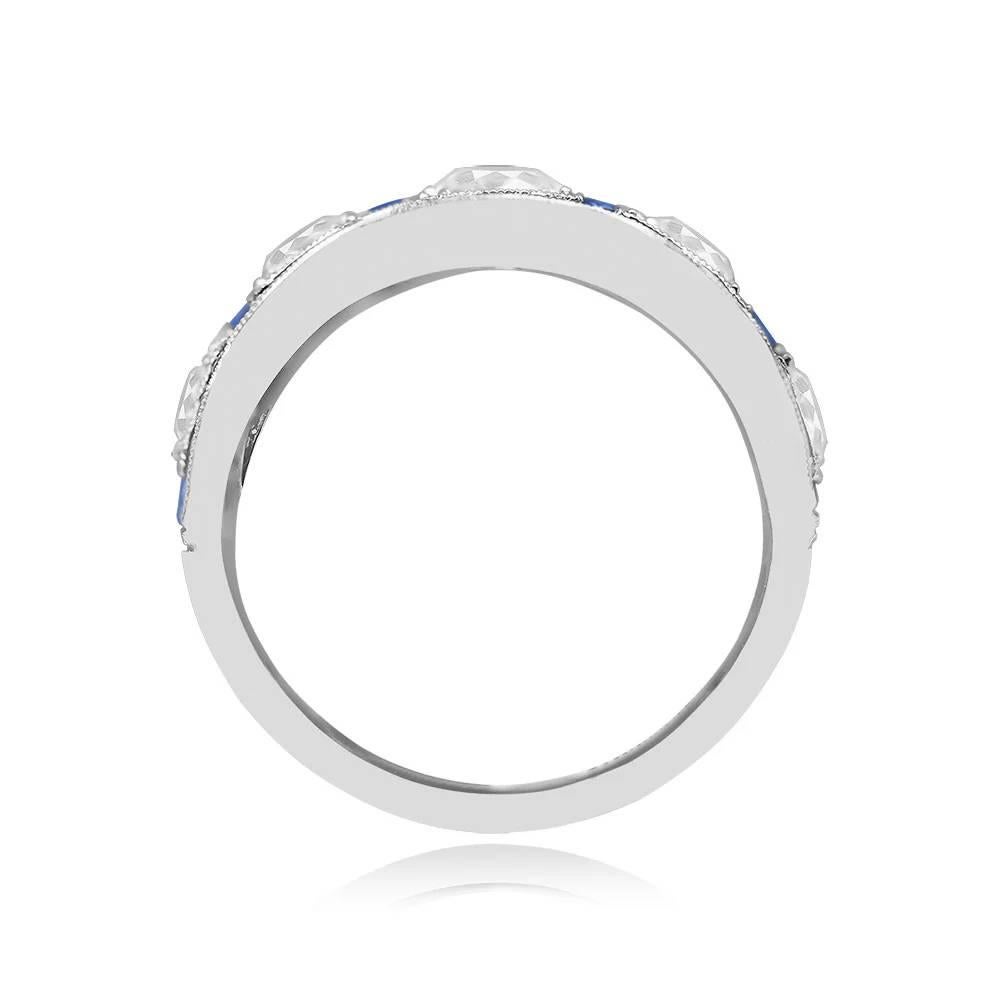 Art Deco Antique 1.10ct Old European Cut Diamond Engagement Ring, Platinum For Sale