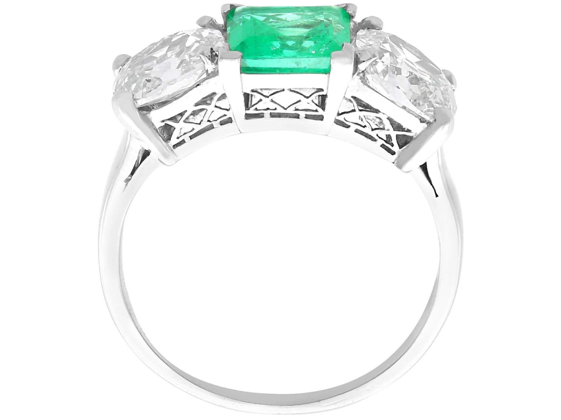 emerald trilogy engagement ring