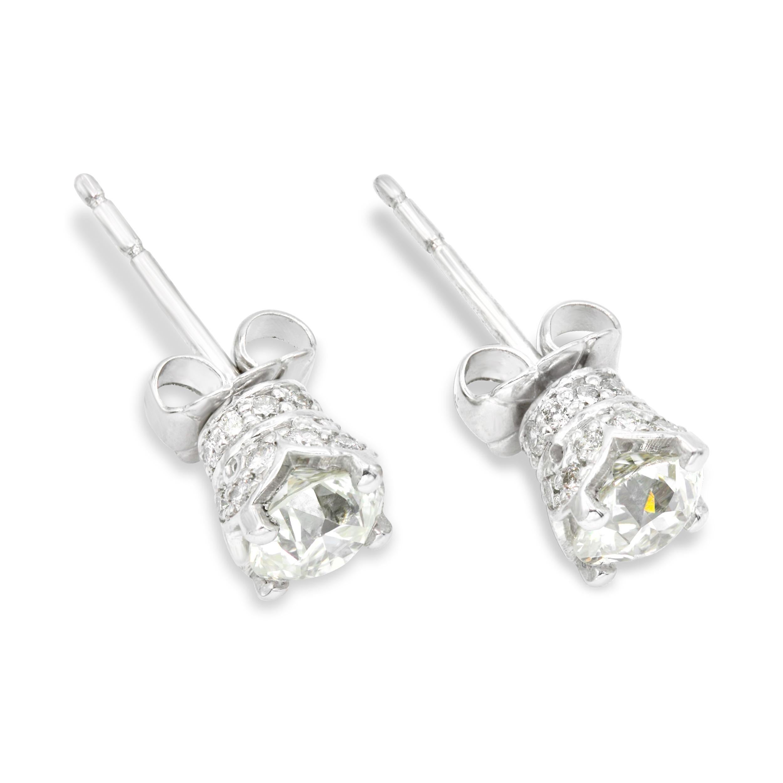 old european cut diamond earrings