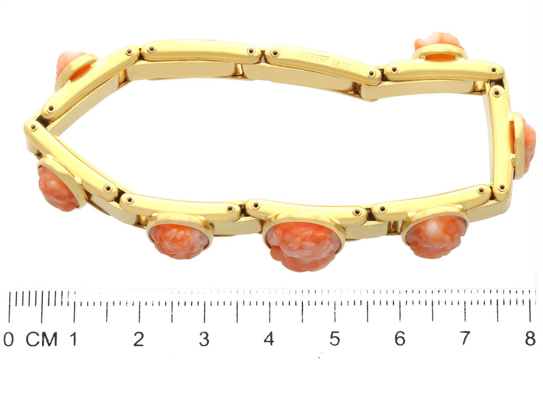 Bracelet ancien en or jaune 22 carats et pierres dures de 11,50 carats, c. 1880 en vente 3