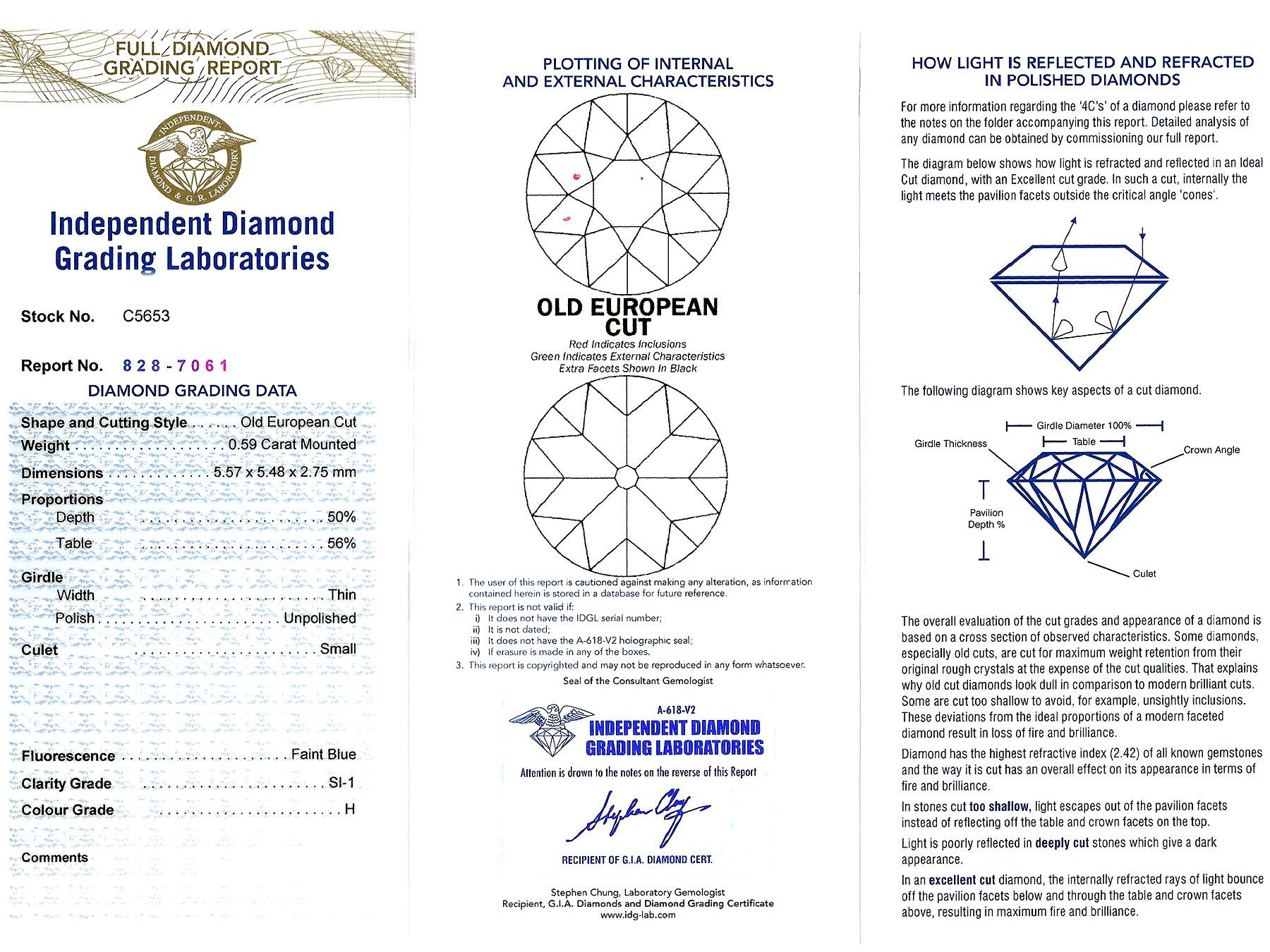 Antique 1.16 Carat Diamond and Platinum Three Stone Ring For Sale 10