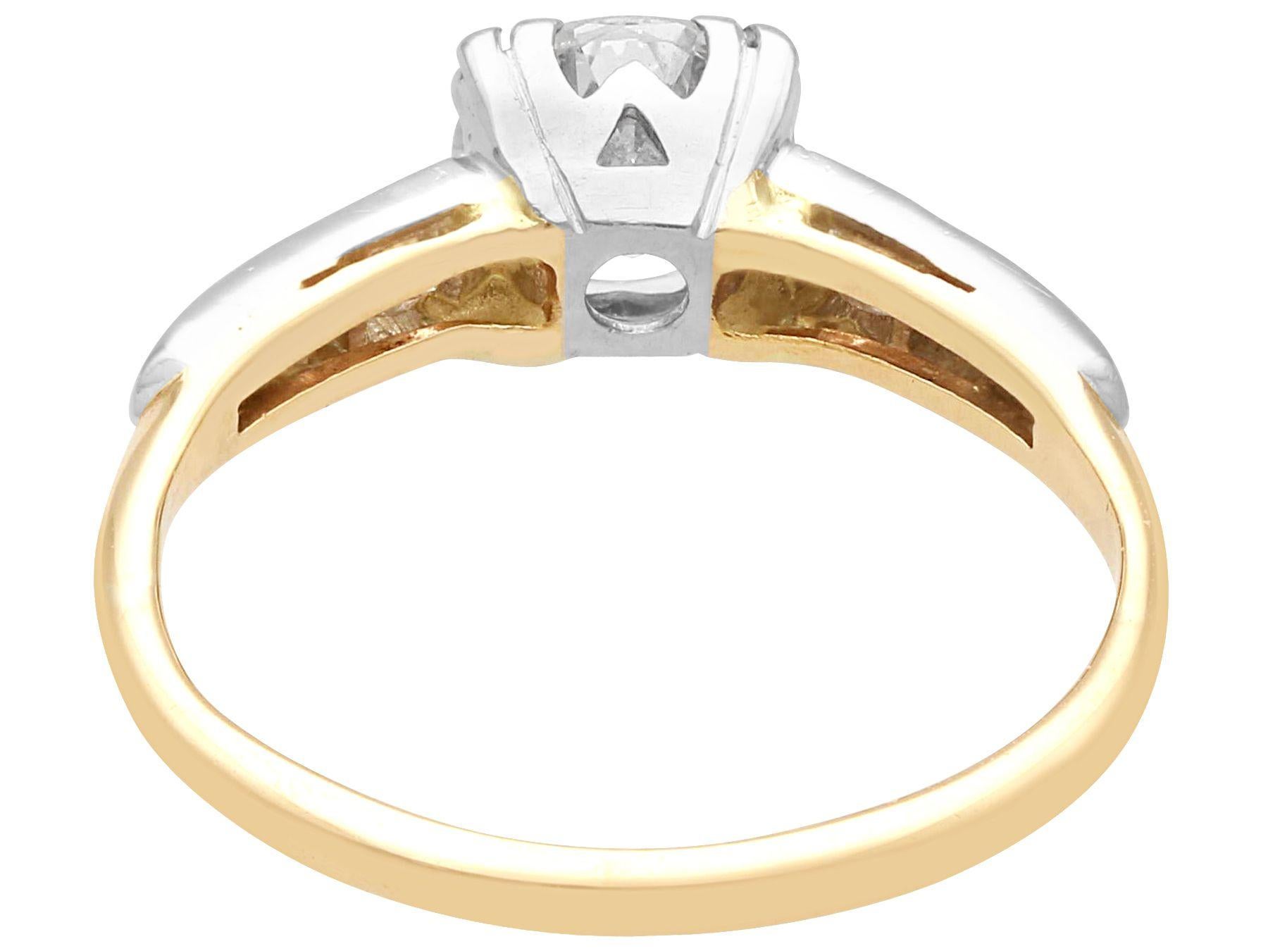 Antique 1.18 Carat Diamond and Yellow Gold Solitaire Ring In Excellent Condition For Sale In Jesmond, Newcastle Upon Tyne