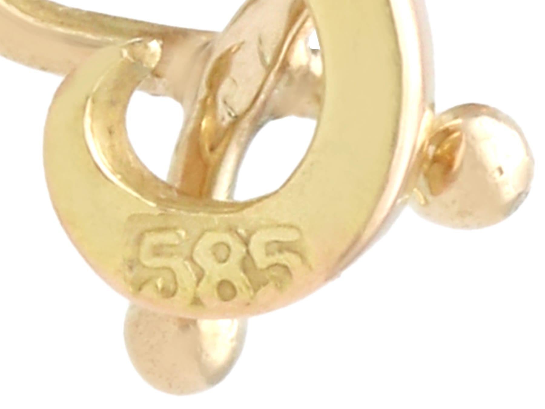 Antique 1.18ct Diamond and 14k Yellow Gold Art Nouveau Brooch Circa 1900 For Sale 2