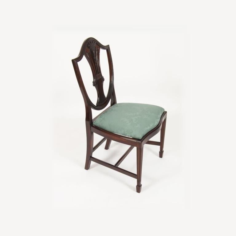 Antique 11ft Extending Dining Table C1835 & 12 Shieldback Dining Chairs 10