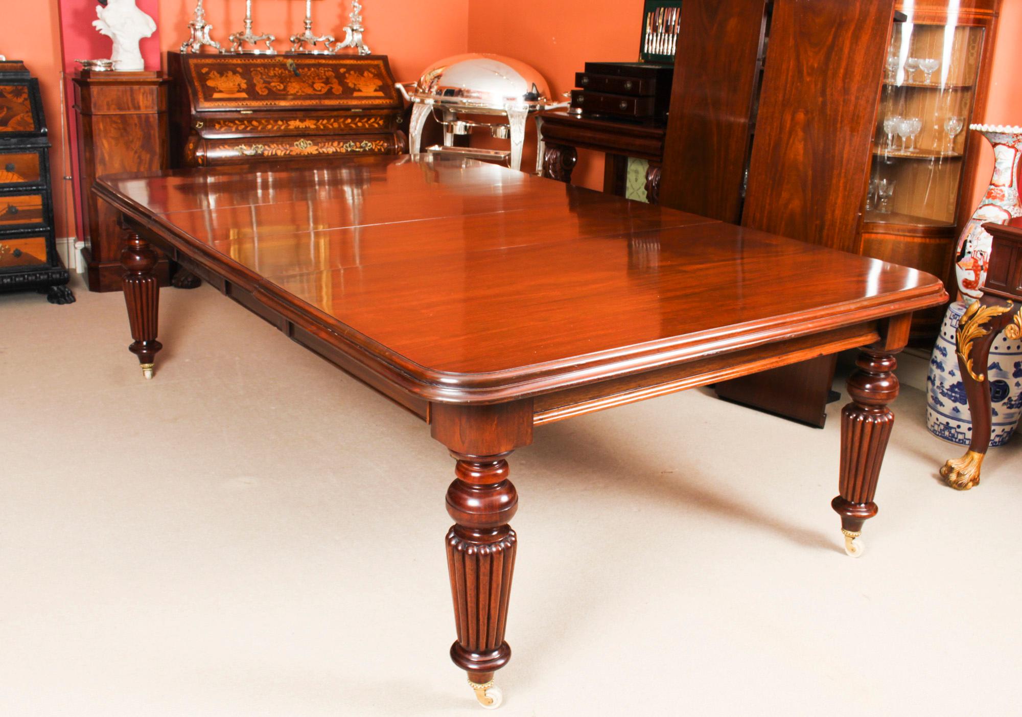 Antique Victorian Mahogany Dining Conference Table 19th Century 8