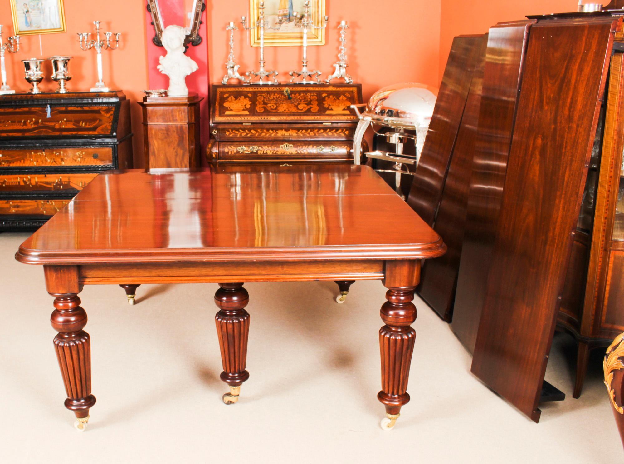 Antique Victorian Mahogany Dining Conference Table 19th Century 9