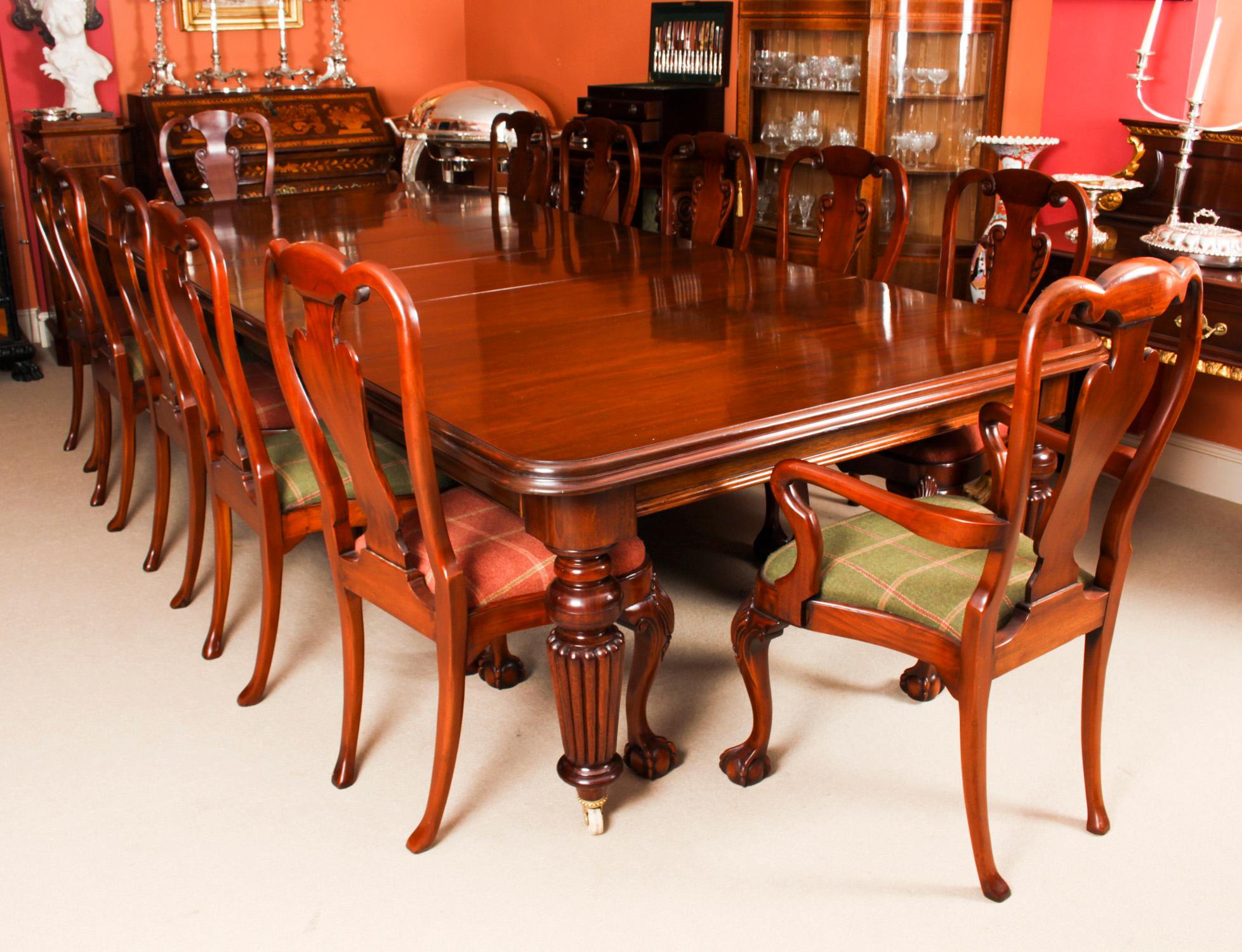 Mid-19th Century Antique Victorian Mahogany Dining Conference Table 19th Century