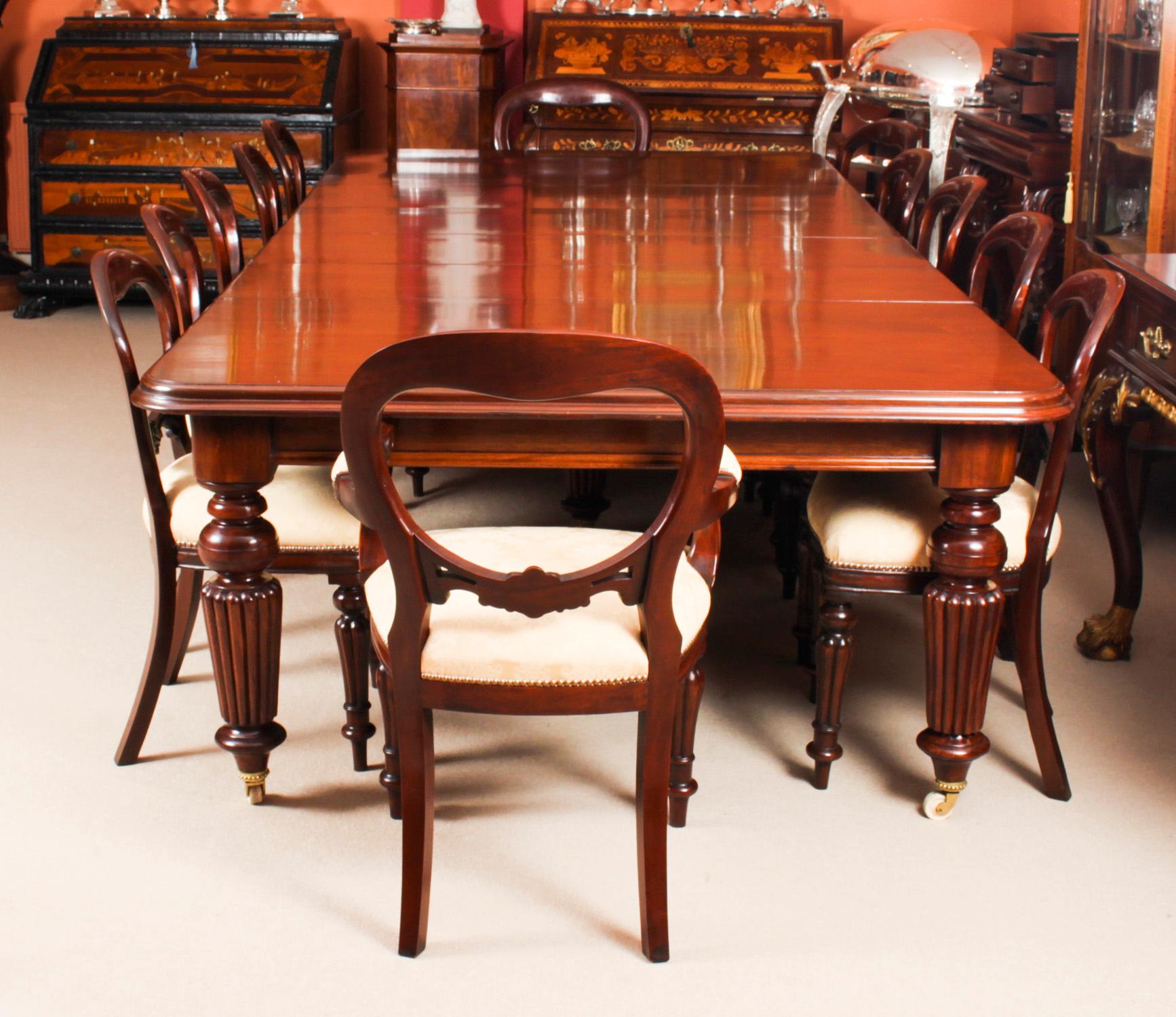 Antique Victorian Mahogany Dining Conference Table 19th Century 4
