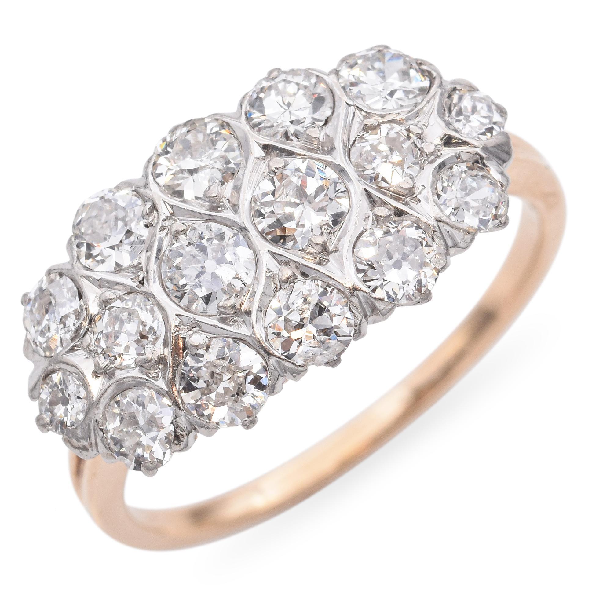 This elegant cluster ring is crafted in 11K yellow gold and platinum. It features a collection of stunning diamonds set in a cluster, perfect for any occasion.

Weight: 2.9 Grams
Stone: Diamonds 0.42tcw
Stone Grade: I Si1
Measurements:19.5 x 22.5 x