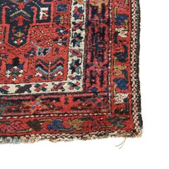 Antique 11'x3' Karaja Persian Wool Rug Runner C1930
