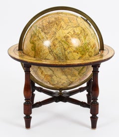 Antique Cary's New Celestial Library Table Globe on Stand 19th C