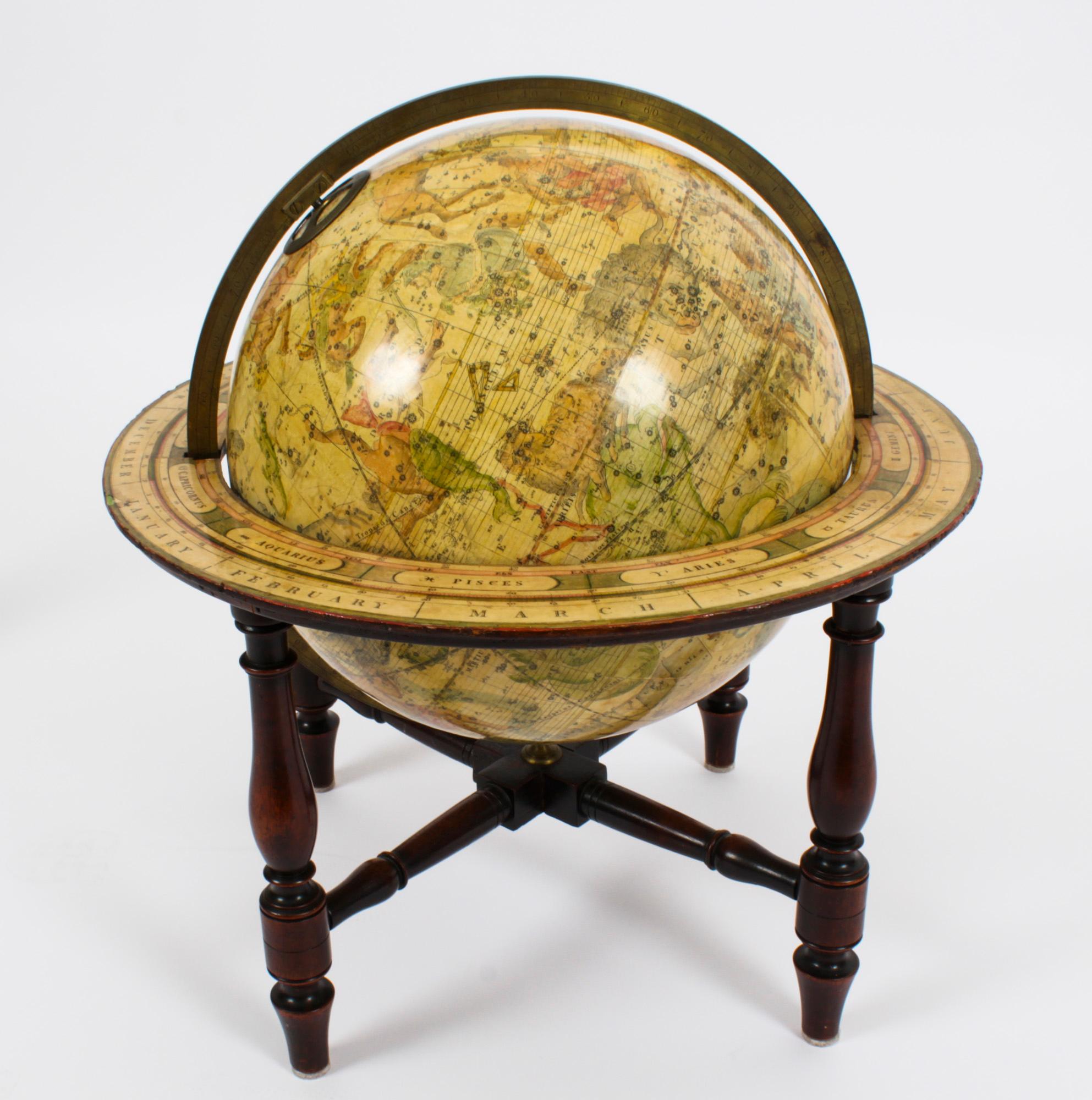 Antique Cary's New Celestial Library Table Globe on Stand 19th C In Good Condition In London, GB