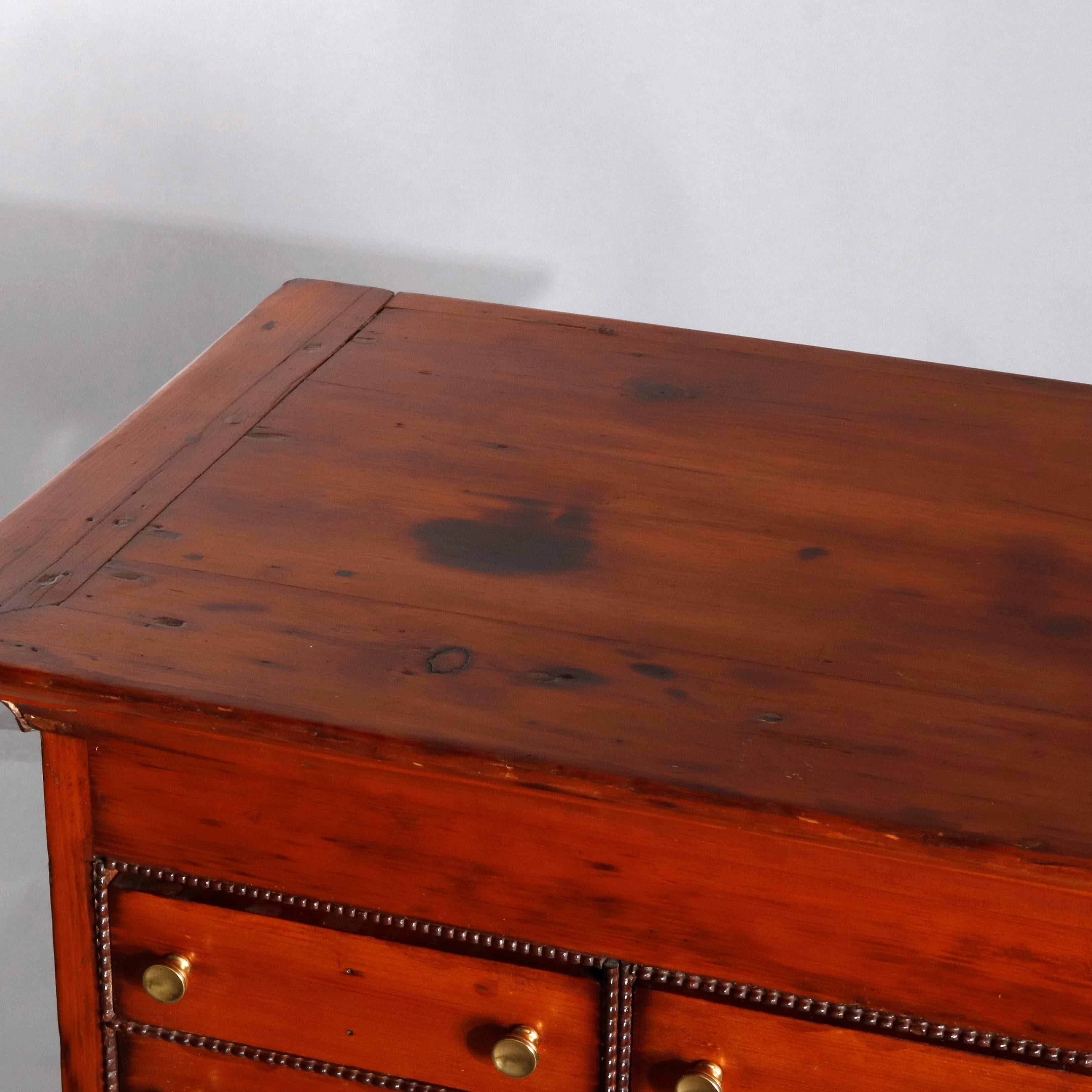 Antique 12-Drawer Pine Apothecary Specimen Cabinet, circa 1870 In Good Condition In Big Flats, NY