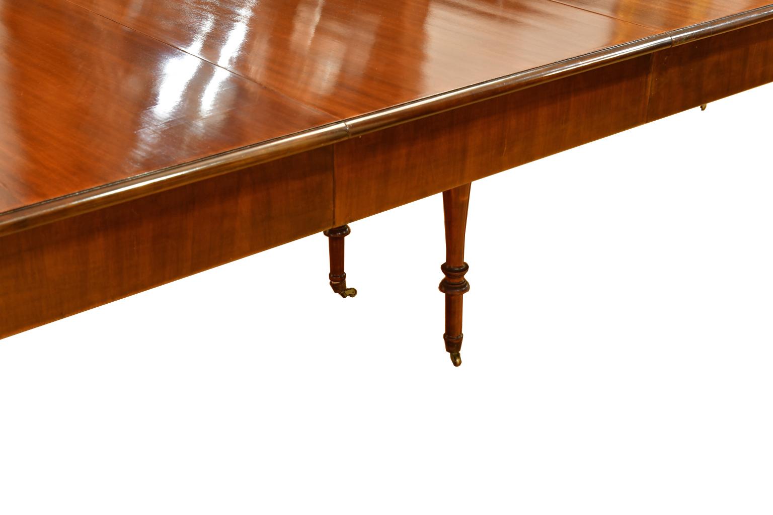 Antique 12 Foot Extension Dining Table in Mahogany w Racetrack Top & Four Leaves 6