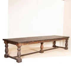 Antique Oak Refectory Dining Table from France