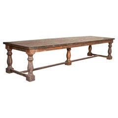 Antique Oak Refectory Dining Table from France