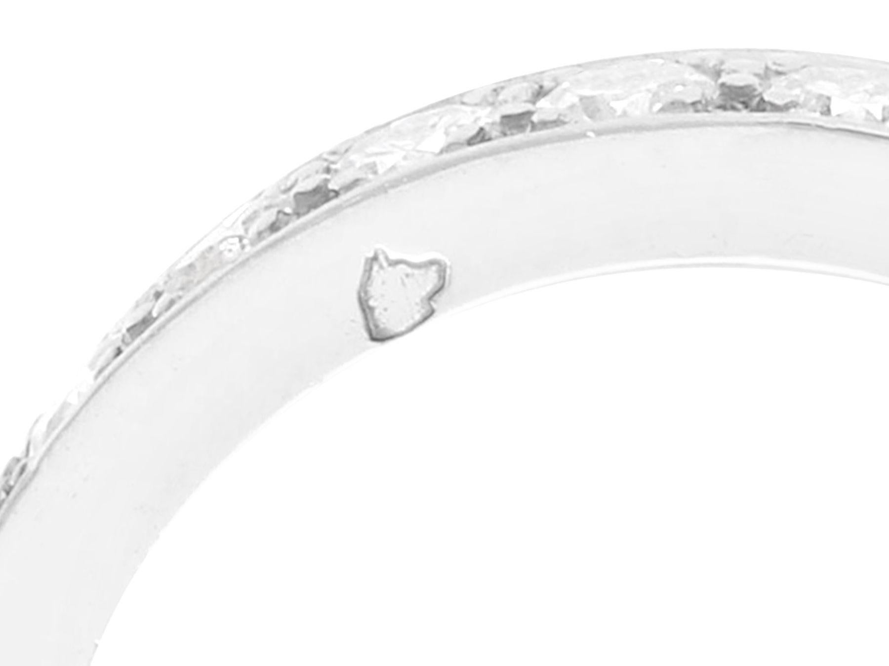 Women's or Men's Antique 1.20 Carat Diamond and Platinum Full Eternity Ring For Sale