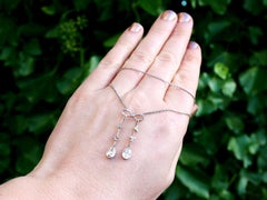 Antique 1.22 Carat Diamond and White Gold Necklace