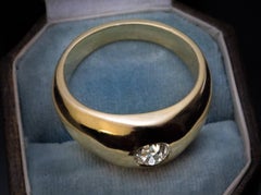 Antique 1.22 Carat Diamond Gold Mens Ring