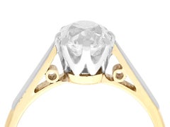 1.23 Carat Diamond and 18k Yellow Gold Solitaire Engagement Ring, circa 1910