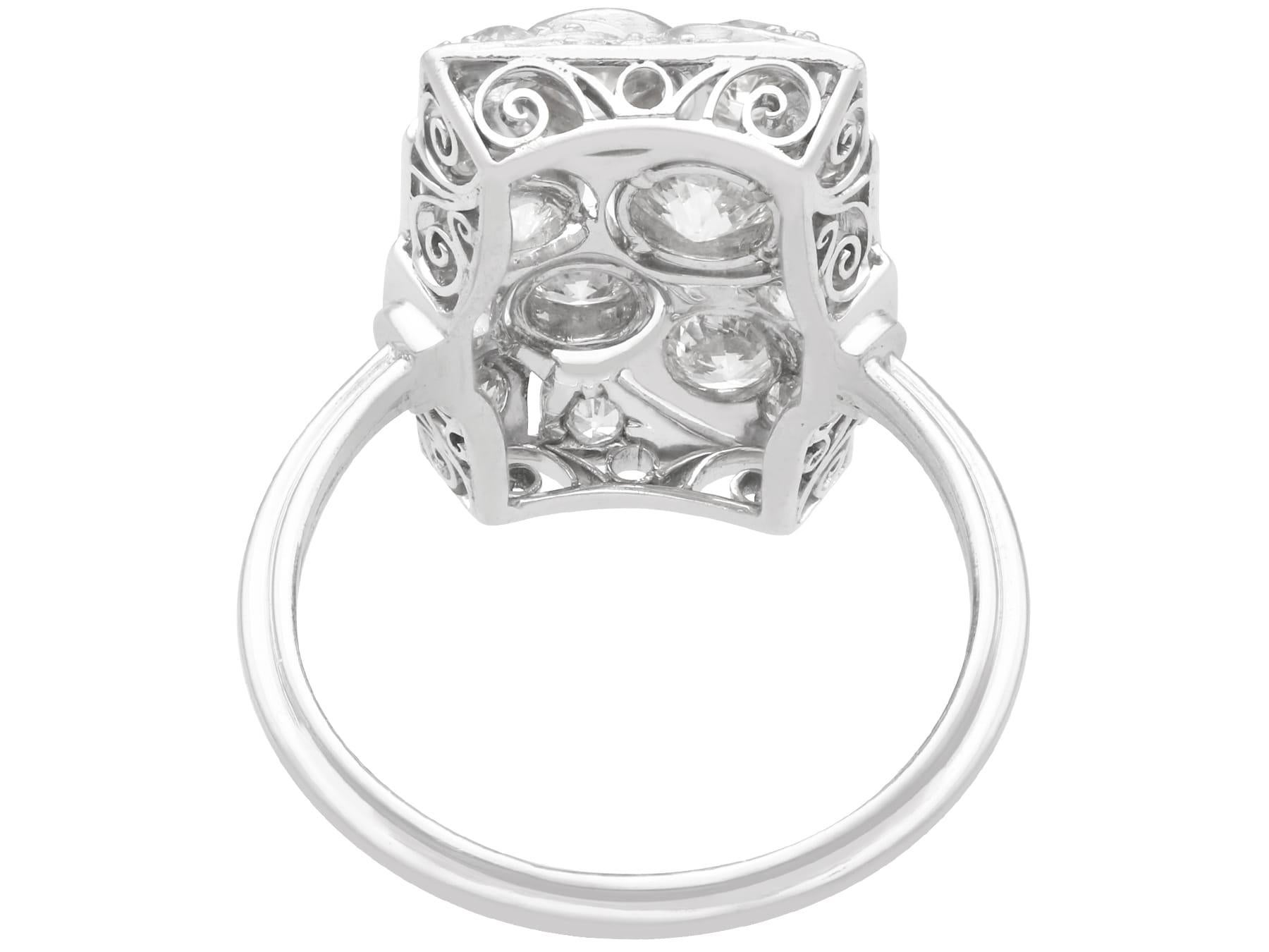 Antique 1.25 Carat Diamond and Platinum Dress Ring Circa 1935 For Sale 1