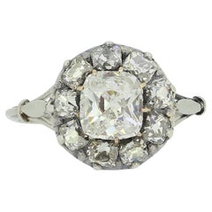 Antique 1.25 Carat Diamond Cluster Ring