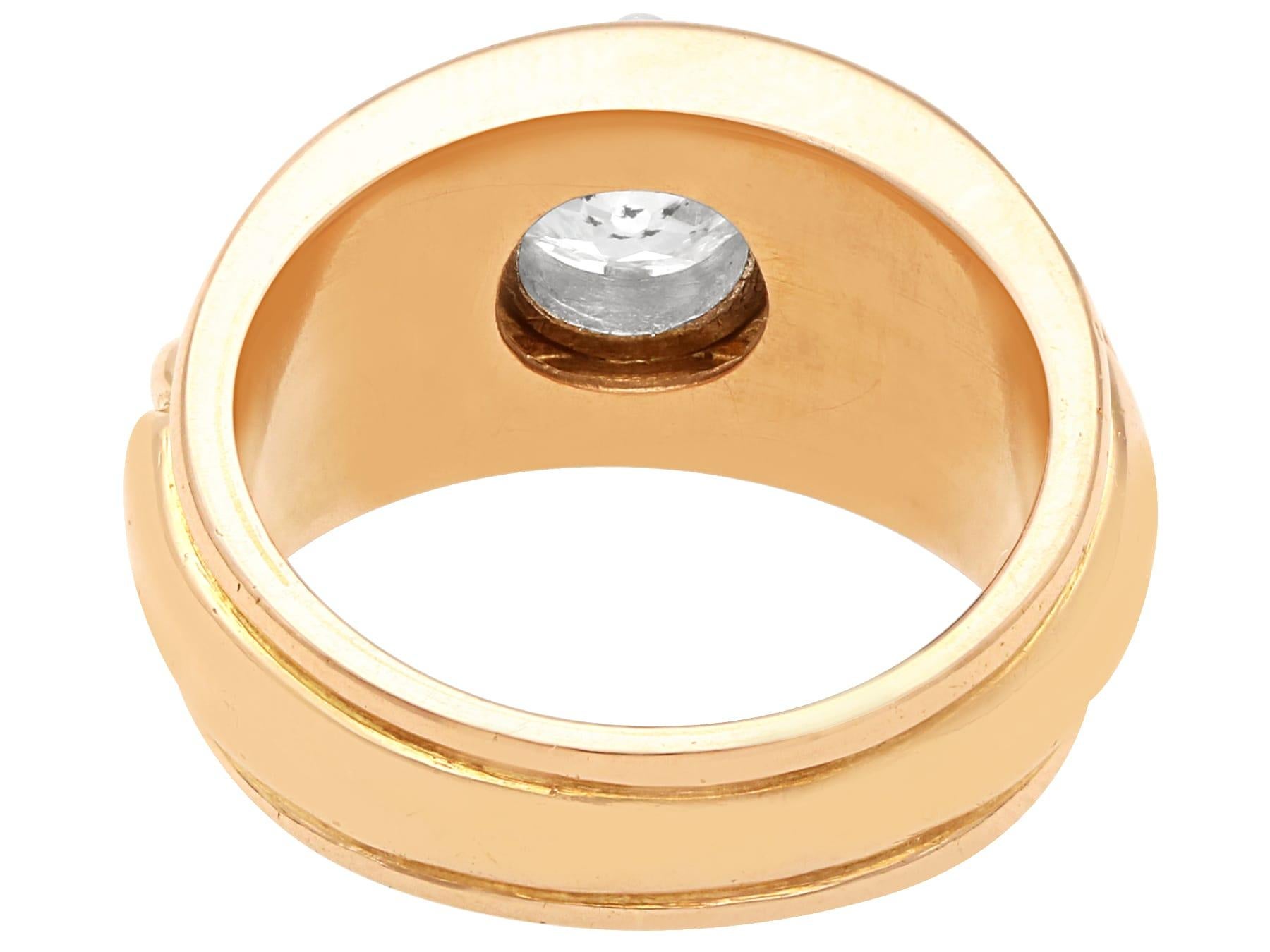 Antique 1.25Ct Diamond and 18k Yellow Gold Engagement Ring Circa 1895 In Excellent Condition For Sale In Jesmond, Newcastle Upon Tyne