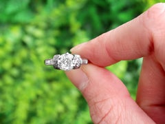 Antique 1.26Ct Diamond and Platinum Solitaire Engagement Ring Circa 1930